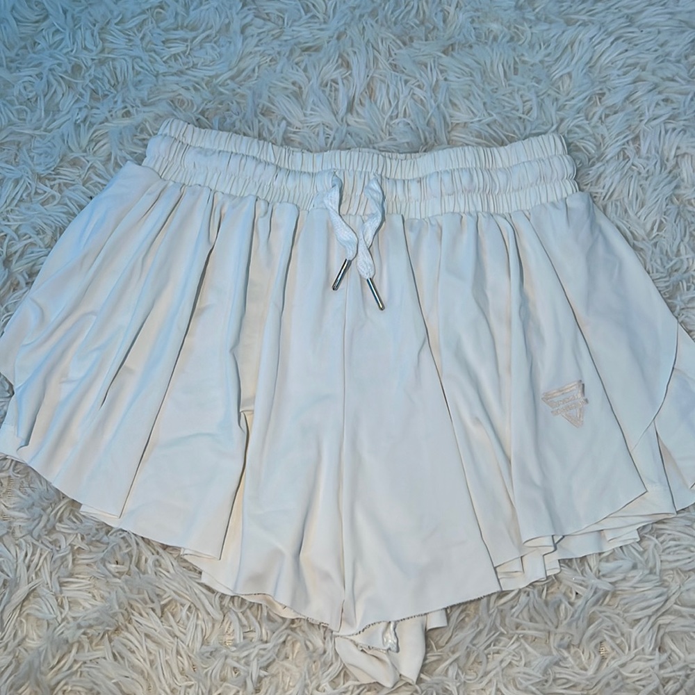 White butterfly shorts